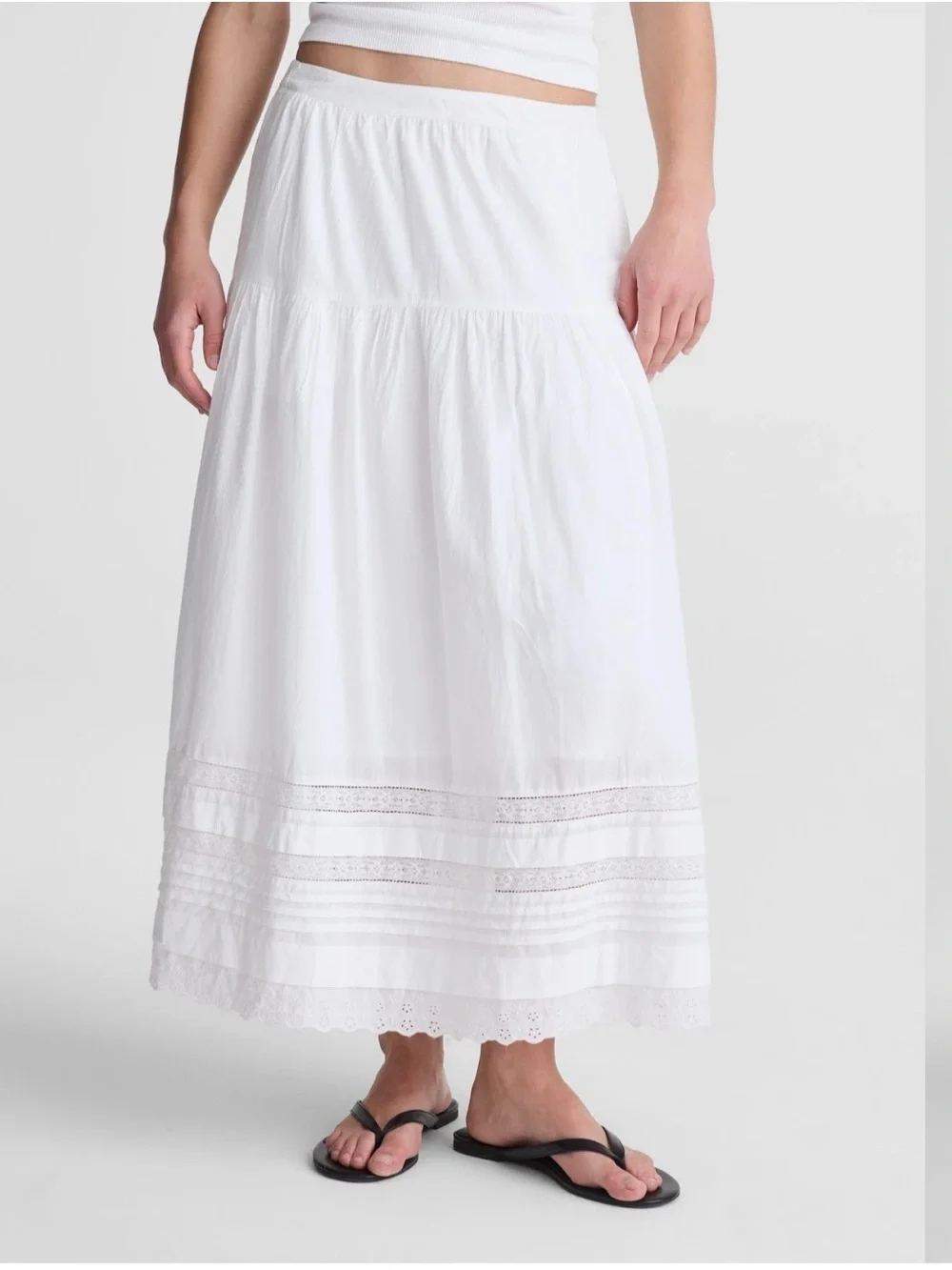 Madewell Pintucked Midi Skirt - Picture 2 of 3